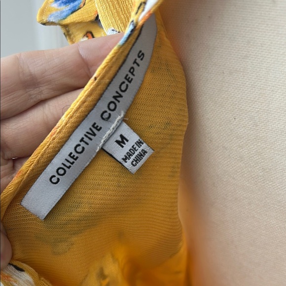 Collective Concepts Sundress with Criss Cross Back Off Shoulder Front Slit - Picture 8 of 10